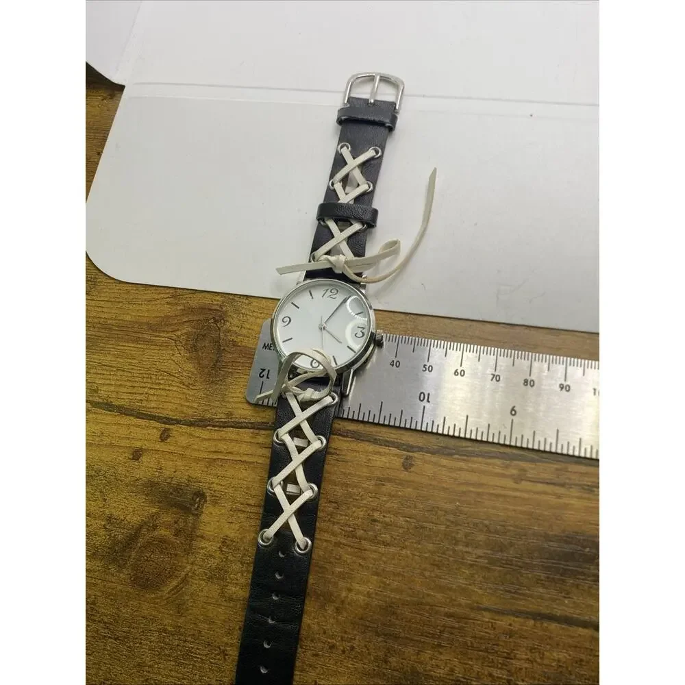 Womens Silver Vintage White Ribbon Lace Watch New Battery